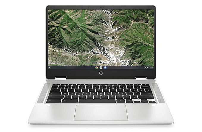 HP - PC Chromebook x360 14a-ca0000sl, Intel Celeron N4120, 4GB RAM LPDDR4, eMMC da 64GB, Display Touch da 14" FHD