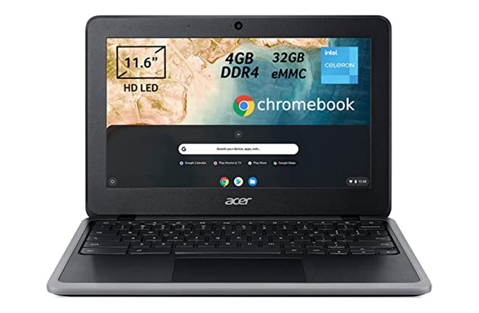 Acer Chromebook 311 C733-C0L7 Notebook, PC Portatile con Intel Celeron N4020, Ram 4 GB DDR4, eMMC 32 GB, Display 11.6" HD LED LCD