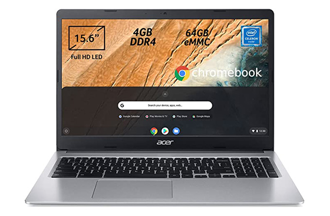 Acer Chromebook 315 CB315-3H-C3EV Notebook, Processore Intel Celeron N4020, Ram 4GB DDR4, eMMC 64 GB, Display 15, 6" Full HD LED LCD