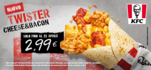 Twister Cheese & Bacon di KFC